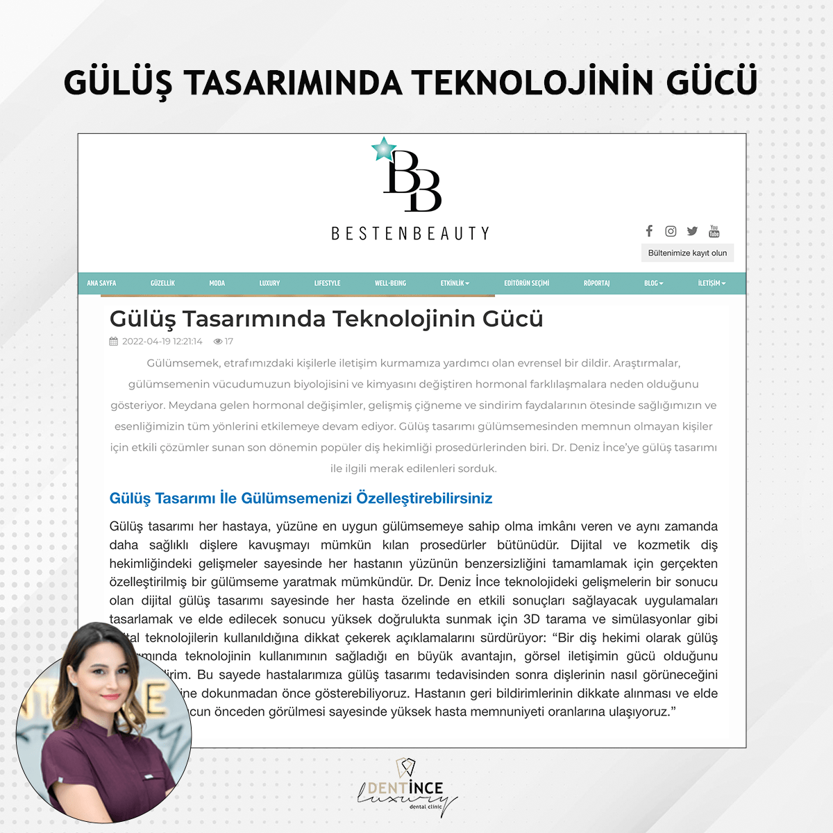 BESTENBEAUTY — Gülüş tasarımında teknolojinin gücü yayın görseli